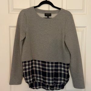 Romeo and Juliet gray sweater with flannel bottom